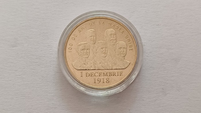 Romania -50 bani 2018- 100 Ani de la Marea Unire+capsula