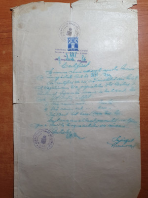 certificat din anul 1939 - galati - flancat cu timbrul aviatiei foto