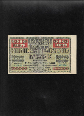Rar! Germania 100000 mark marci 1923 Munchen seria412670 foto