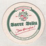 bnk div Suport de carton pentru halba/pahar bere - coaster - Barre Brau