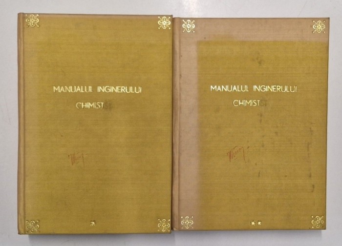 MANUALUL INGINERULUI CHIMIST , VOLUMELE I - II de COSTIN NENITESCU , 1951 *EXEMPLAR RELEGAT