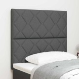 Căpăt&acirc;i LED Design cu blocuri de diamant Gri &icirc;nchis 90 cm țesătură