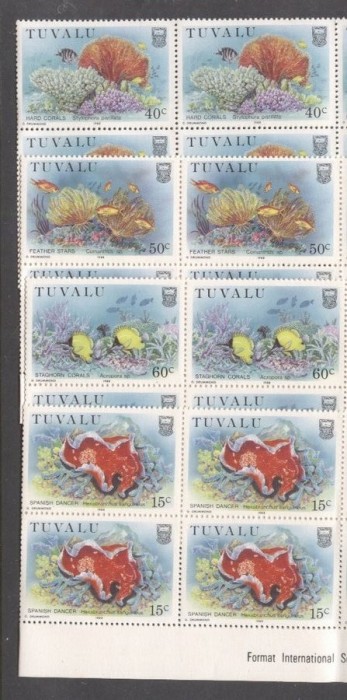 Tuvalu 1988 Marine life x 4 MNH DC.115