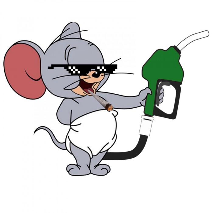 Sticker Rezervor Jerry Thug Life , Autocolant Amuzant pentru Masina