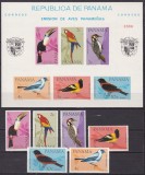 Panama 1965 fauna pasari MI 844-849 + bl.42B MNH