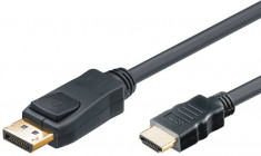 Cablu Mcab DisplayPort - HDMI 1m Black foto