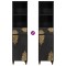 Set dulap baie 3 buc. Negru Lemn de mango solid - 14