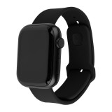 Fixed - Silicone Sporty Strap Set 35mm - Apple Watch 1/2/3/4/5/6/7/8/9/10/SE/SE 2/Ultra/Ultra 2 (42/44/45/46/49mm) - Black