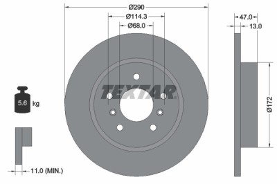 TEXTAR 92274003 PRO Disc frana foto