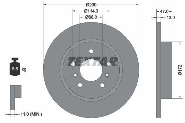 TEXTAR 92274003 PRO Disc frana