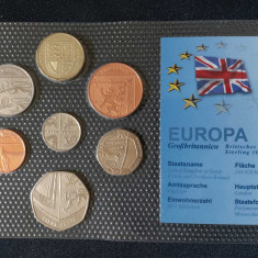 Seria completata monede - Marea Britanie 2008, 7 monede