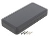 Carcasa universala TAKACHI LC165-M4-D, ABS, gri inchis, compartiment baterie, IP40, 80x165x27mm