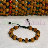 Bratara rudraksha 8mm si onix negru 4mm, Stonemania Bijou