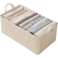 Cutie de depozitare tip cos, flippy, material piele ecologica, pliabila, 47x28x20 cm, 26 l, cadru metalic, cu manere, bej
