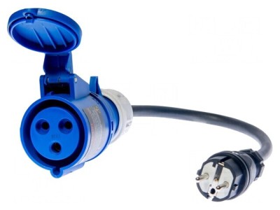 Adaptor priză monofazat 32A ştecăr EU 265V IP40 foto