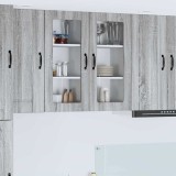 VidaXL Dulap suspendat de bucătărie cu raft Gri Sonoma 40 x 31 x 80 cm 884997