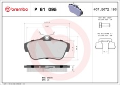BREMBO P 61 095 PRIME LINE set placute frana disc