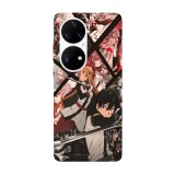 Husa compatibila cu Huawei P50 Pro model Kirito and Asuna forever yours SAO, Silicon, TPU, Viceversa, Transparent, Carcasa