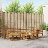 vidaXL Set de canapele de exterior 7 pcs natural Lemn Solid de Acacia 3366667