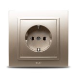 Priză Schuko 16A titan Zena - ELBI