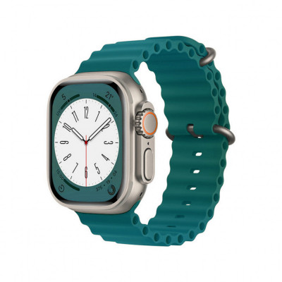 Curea pentru Apple Watch 1/2/3/4/5/6/7/8/SE/SE 2 (38/40/41mm) Techsuit Watchband (W038) Office Green foto