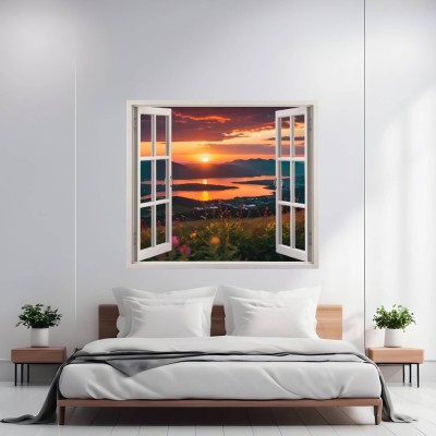 Folie imprimata color pentru decor perete locuinta, dimensiune 125 x 110cm, model: VIEW TO HAVEN 22 foto