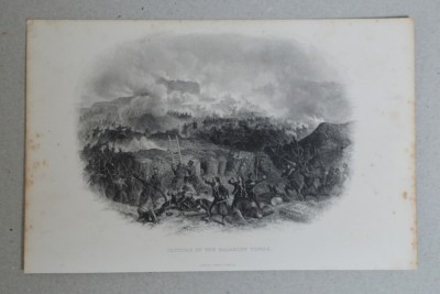 &amp;quot;Capture of the Malakoff Tower&amp;quot; gravura 1855 foto