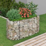 Cumpara ieftin Strat &icirc;nălțat gabion, 120x50x50 cm, fier galvanizat
