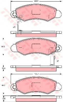 Set placute frana,frana disc SUZUKI SWIFT II Hatchback (EA, MA) (1989 - 2005) TRW GDB3215 foto