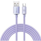 Cablu alimentare si date Baseus Crystal Shine, Fast Charging Data Cable pt. smartphone, USB la USB Type-C 100W, 1.2m, violet