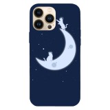 Husa compatibila cu Apple iPhone 13 model Lunar cats, Silicon, TPU, Viceversa, Transparent, Carcasa