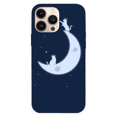 Husa compatibila cu Apple iPhone 15 Pro Max model Lunar cats, Silicon, TPU, Viceversa foto