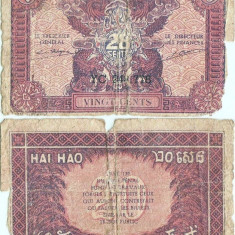 1942 , 20 cents ( P-90 ) - Indochina Franceză