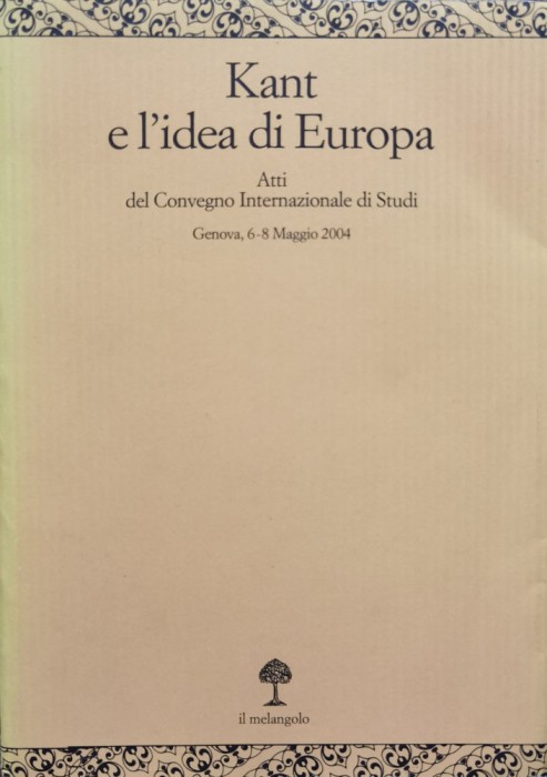 Kant E L&#039;idea Di Europa - Becchi P., Cunico G., Meo O. , D487