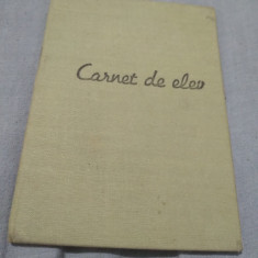 CARNET ELEV RSR CLASA VII AN 71-72