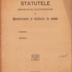 HST C2044 Statutele Societății cooperative de aprovizionare și desfacere 1922