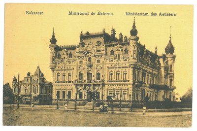 204 - BUCURESTI, Palatul Sturza, Romania - old postcard - unused foto