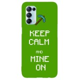 Husa compatibila cu Oppo A5 (2020) model Keep Calm and Mine on, Silicon, TPU, Viceversa, Transparent, Carcasa