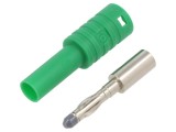 Conector banană 4mm 36A 1kVAC verde ELECTRO-PJP