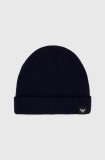 Emporio Armani caciula din amestec de lana culoarea albastru marin, din tricot gros