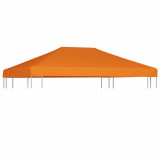 VidaXL Acoperiș de pavilion, 310 g/m&sup2;, portocaliu, 4 x 3 m