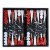 Joc de table din lemn lacuit 50x50cm, marbel / 987-2