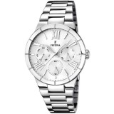 Cumpara ieftin Festina Boyfriend F16716/1 &ndash; Ceas Dam? &ndash; 36,5 mm &ndash; Quartz Japonez &ndash; Cadran Argintiu &ndash; Br??ar? O?el