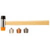 Ciocan Tinichigerie NEO Tools 11-634, 250g, Capete Interschimbabile (Otel, Aluminiu, Cupru, Poliuretan, Naylon), Maner Nuc