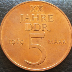 Moneda aniversara 5 MARCI / MARK - RD GERMANA (DDR), anul 1969 *cod 461 A