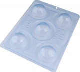 Forma ciocolata Sfere fatetate, 3 parti, 5 cavitati, &Oslash;50mmxh30mm