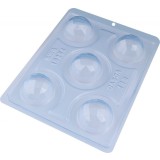 Forma ciocolata Sfere fatetate, 3 parti, 5 cavitati, &Oslash;50mmxh30mm
