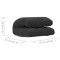 Scaun de podea pliabil, negru, material textil - 9
