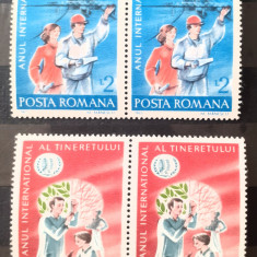 Romania 1985 LP 1121,Anul nternational al tineretului x2,nestampilata