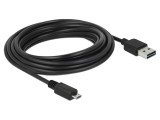 Cablu USB 2.0 DELOCK 83369, USB A bilateral - USB B micro aurit